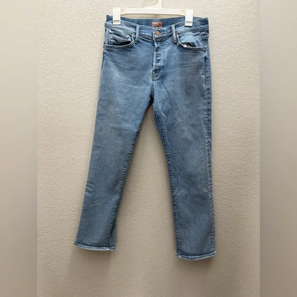 Mother Mid Rise Hiker Hover Full Moon Jeans 29 Vintage Wash Straight Leg Premium - Picture 2 of 7